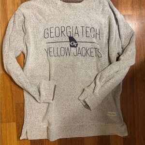 Georgia Tech Yellow Jackets Cozy Sweatshirt - Cream with Navy Logo